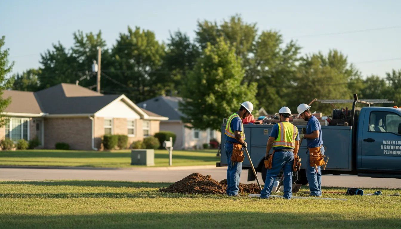 Residential water line and bathroom plumbing service in Pinson, AL